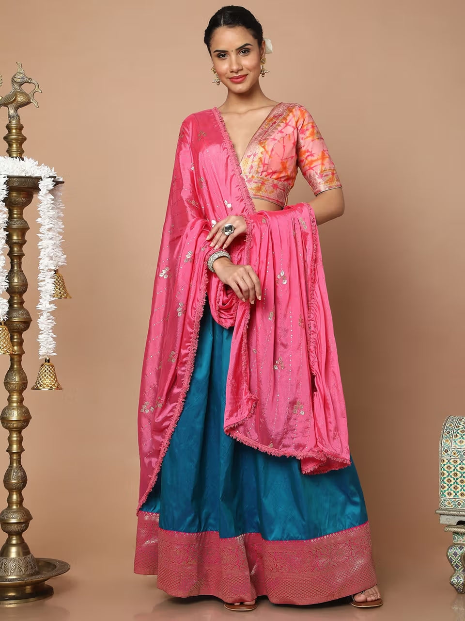 Pink Chiffon Dupatta
